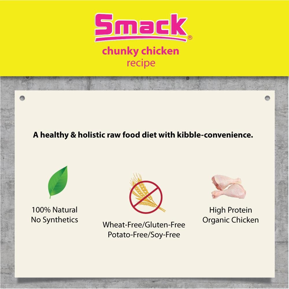 Organic Raw Dehydrated Dog Food - Grain-Free, Gluten-Free, All-Natural Chunky Chicken Recipe (8.8 oz) | Premium Raw Food for Dogs | Perfect for Sensitive Stomachs & Active Pets