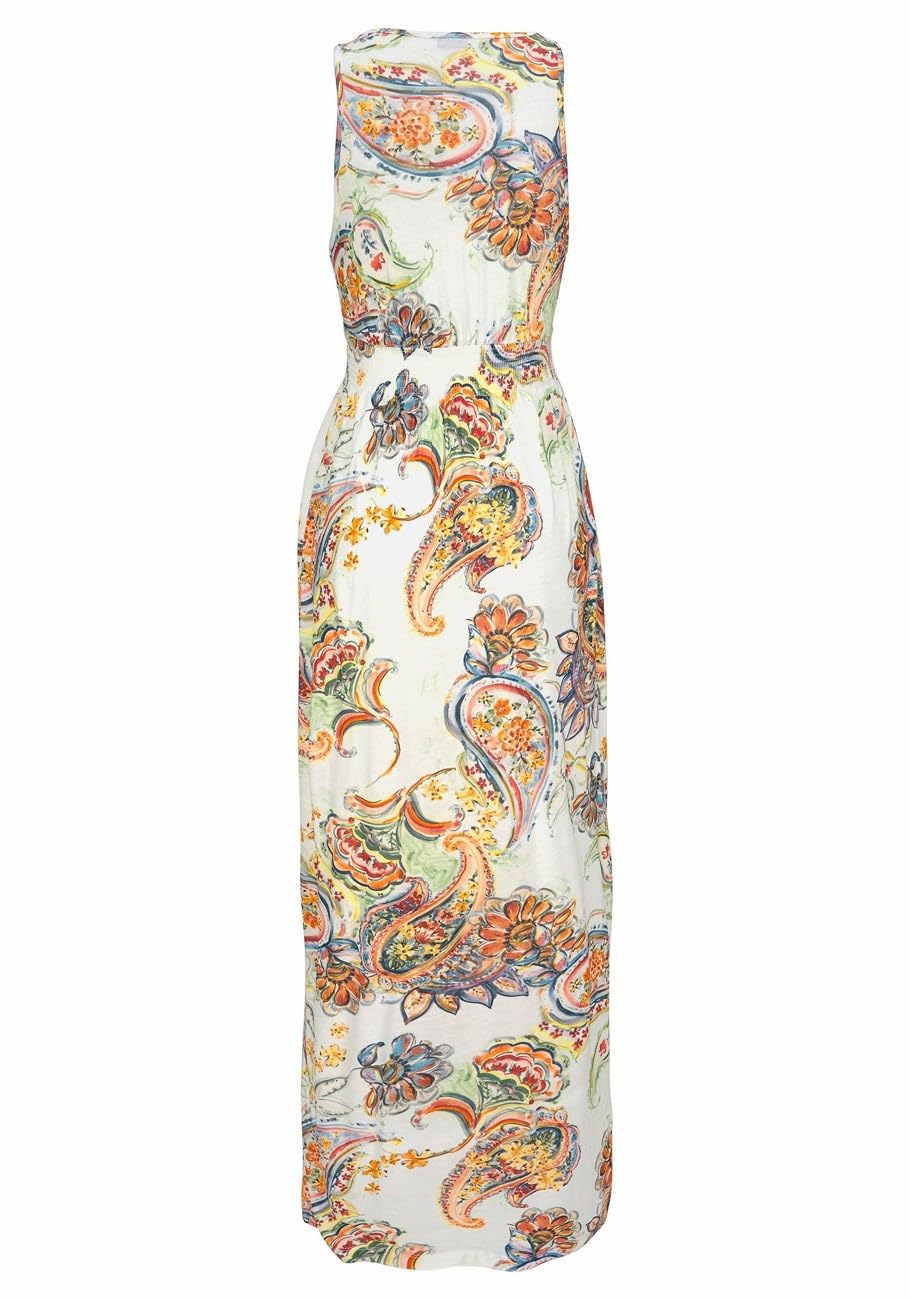 LASCANA Women's Sleeveless Maxi Dress - Flowy Summer Beach Dress for Vacation, Wedding Guest & Casual Outings
