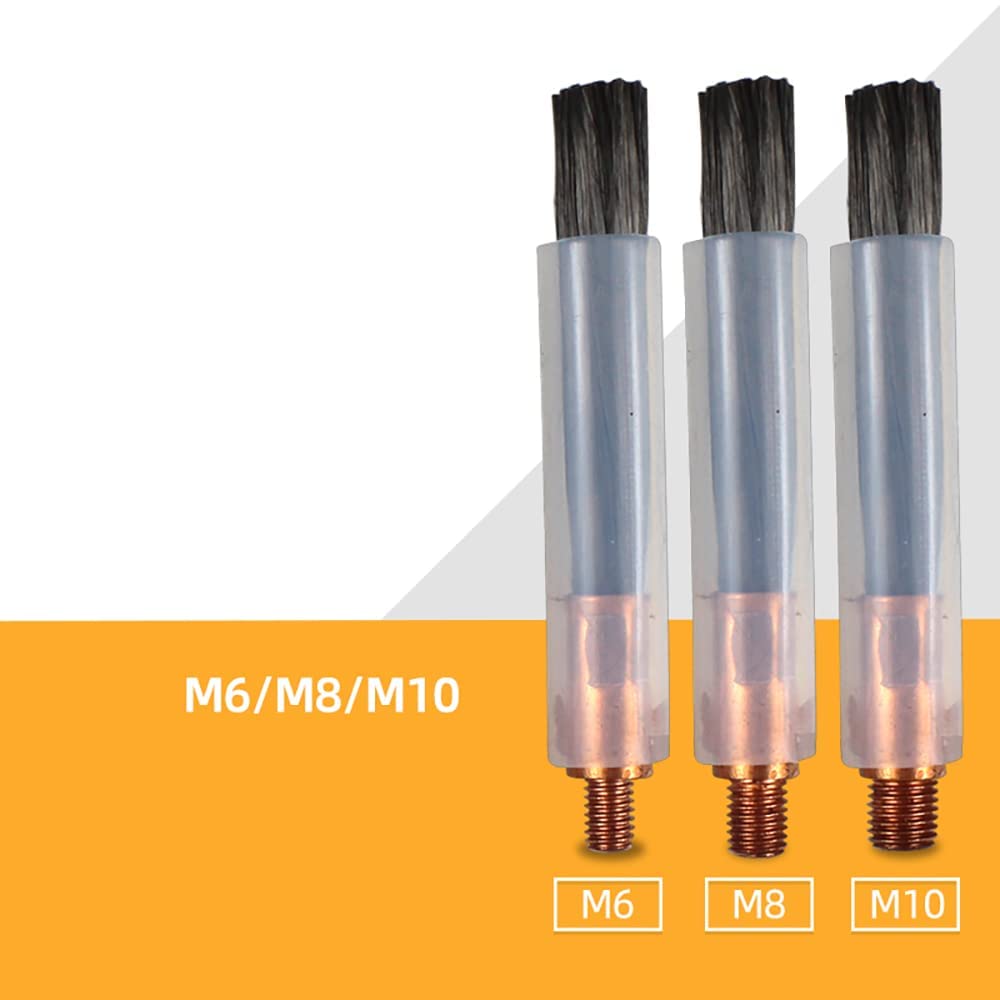 TIG MIG Welding Bead Cleaner Brush Head - 60MM Length, M10 Thread (10PCS) - Perfect for Weld Seam Polishing & Cleaning in Automotive, Metal Fabrication & DIY Projects