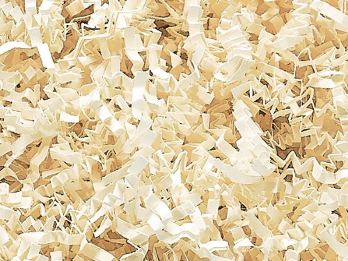 IVORY Crinkle Cut Paper Shred 10 lb. BOX - Spring-Fill Shred (2 Units, 1 Pack per Unit) for Gift Wrapping, Easter Basket Filler & Party Decorations