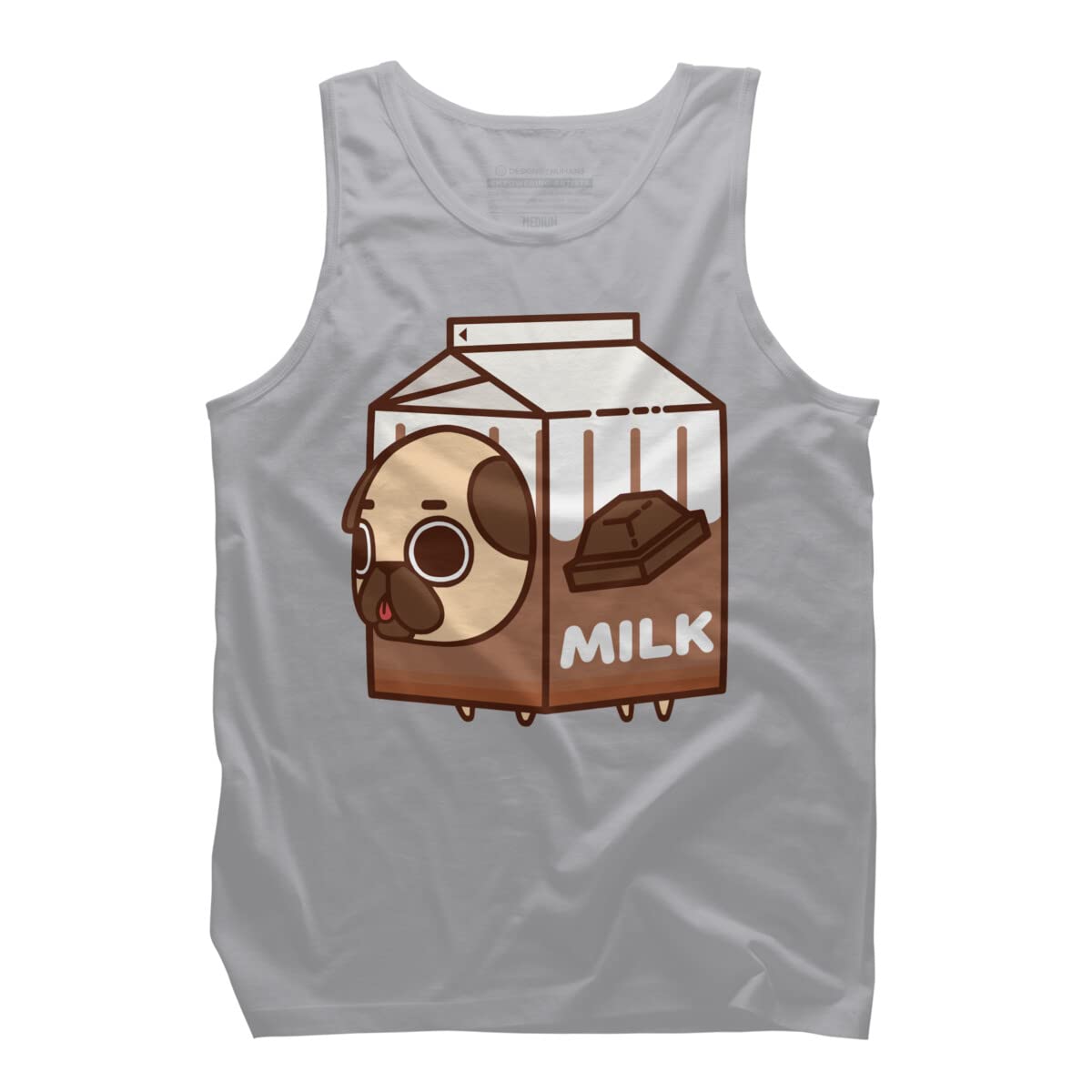 Puglie Chocolate Milk Graphic Men's Tank Top by Design By Humans - Soft & Comfortable for Casual Wear, Summer Outfits, and Lounge