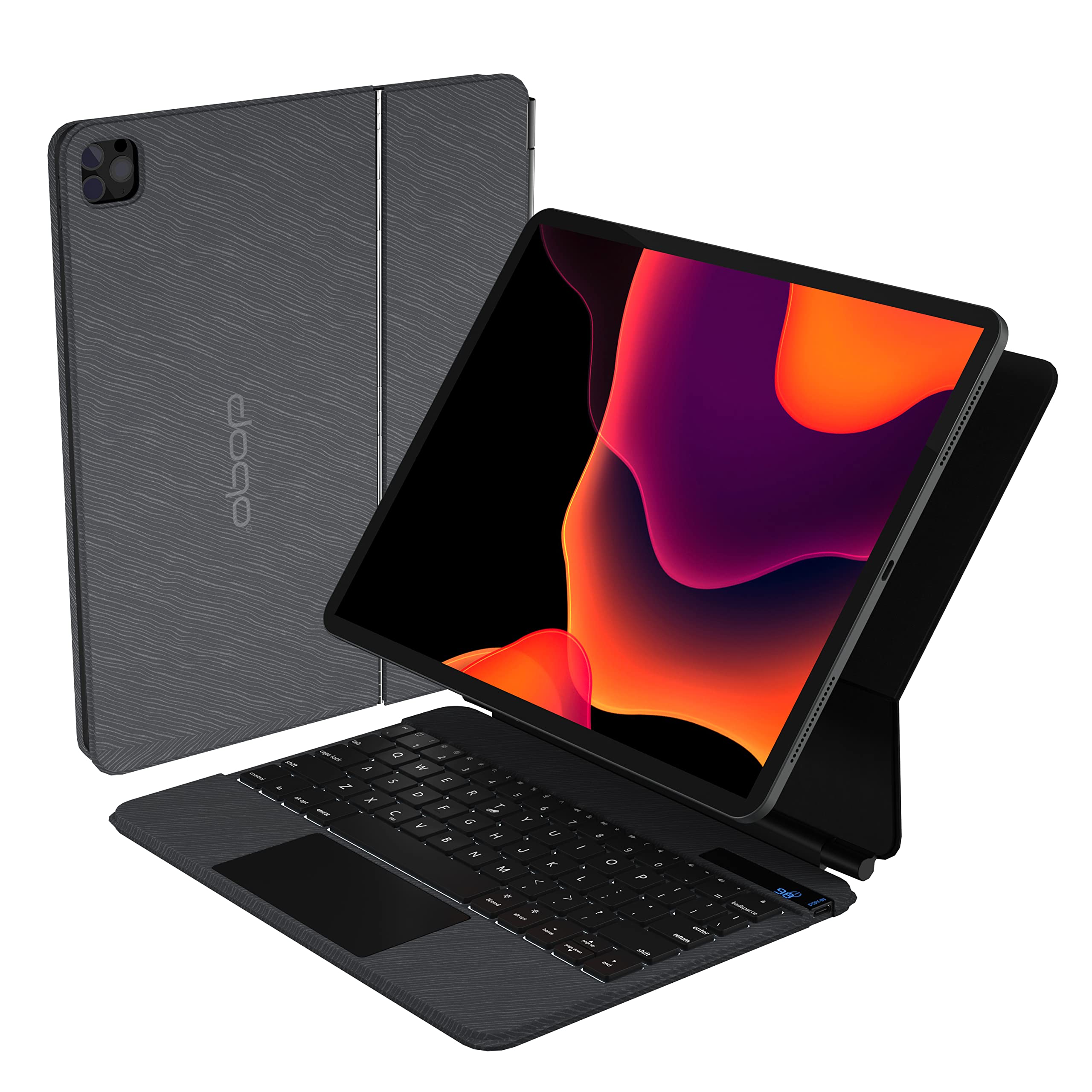 Doqo Magnetic Backlit Wireless Keyboard Case with Multi-Touch Trackpad for iPad Air 5th/4th Gen (2020-2022) & iPad Pro 11 (2018-2021) - Perfect for Work, Study & Travel