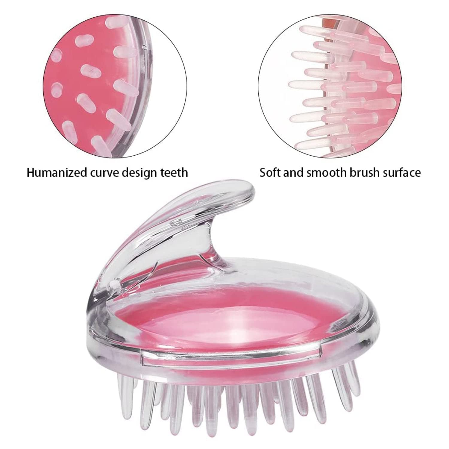 RAJA DHIRAJ Silicone Scalp Massager Brush - Hair & Head Massager for Relaxation & Stress Relief - Shampoo Brush for Deep Cleansing & Hair Growth - Perfect for Shower, Spa, and Home Hair Care Routine