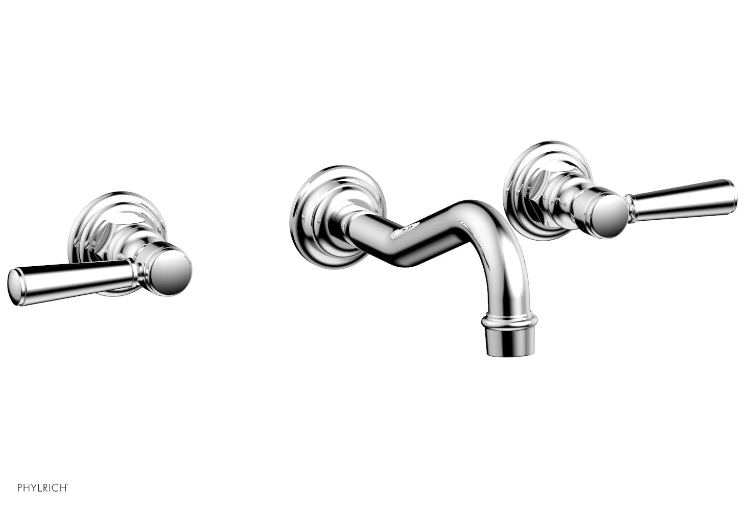 HENRI Wall Mount Tub Faucet Set with Lever Handles - Model 161 57 - Perfect for Modern Bathroom Renovations and Spa-Like Showers