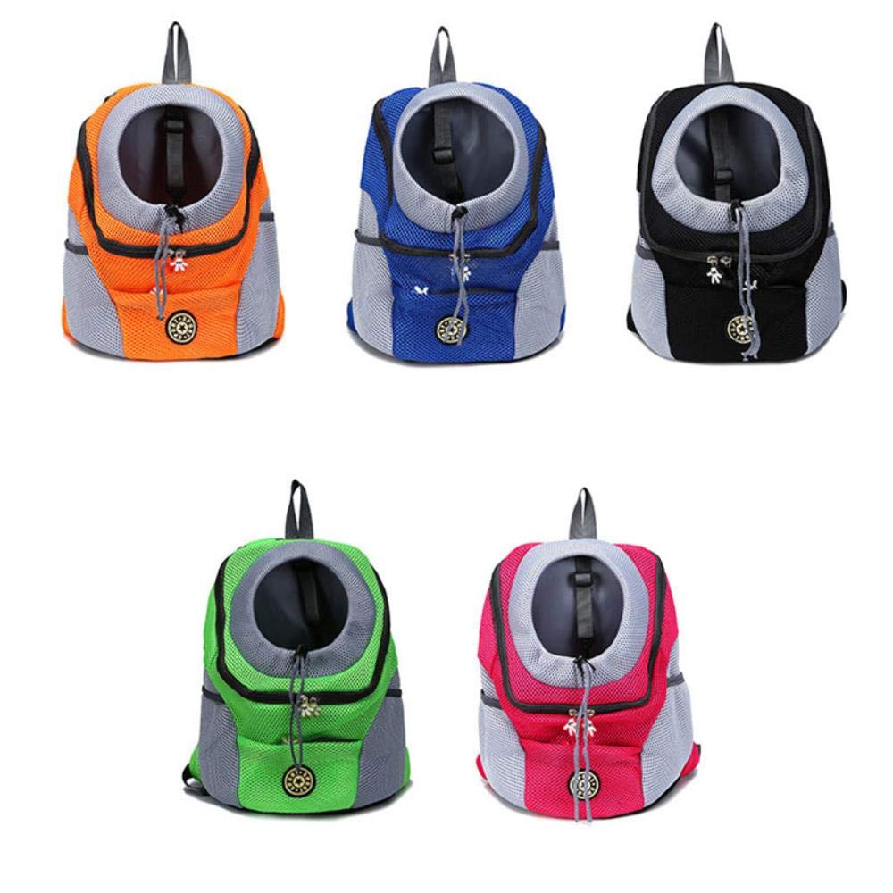 Premium Cat Backpack Carrier - Breathable Mesh Pet Travel Backpack for Small Dogs & Cats, Adjustable Shoulder Straps, Safety Leash - Red (Outdoor Hiking, Vet Visits, Air Travel)