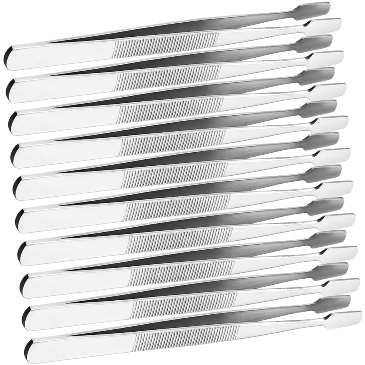 10PCS Stainless Steel Duckbill Clips for Stamps, Makeup, and Crafts - 430 Nickel-Plated Metal Utility Clips for Eyelash, Hair, and DIY Projects - Perfect for Collectors, Artists, and Salon Use