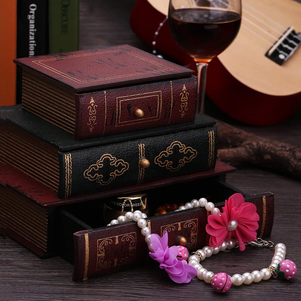 Elegant Book-Shaped Jewelry Gift Box - Premium Jewelry Storage Organizer Holder for Necklaces, Rings & Bracelets - Perfect for Wedding, Anniversary & Birthday Gifts