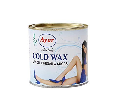 Ayur Herbals Cold Wax Lemon Vinegar & Sugar Hair Removal Kit for Women - 600g | Natural Hair Remover for Legs, Arms & Bikini Area | At-Home Waxing Solution for Smooth Skin