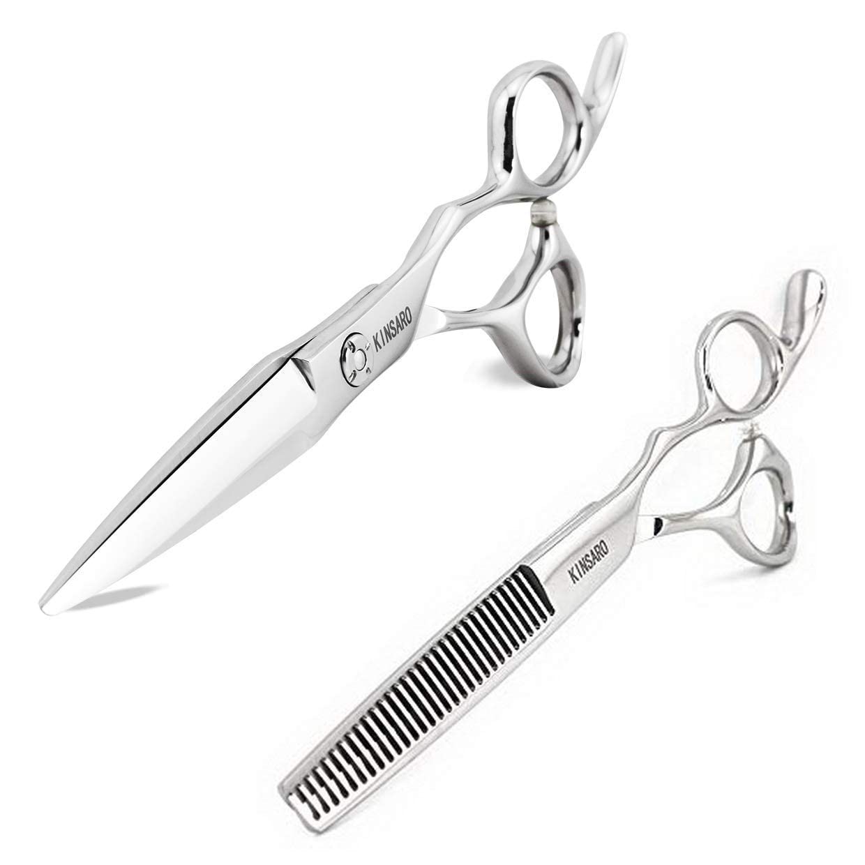 6 Inch Professional Hair Cutting Scissors & 5.5 Inch Thinning Shears Set - Barber Stylist Tools for Precise Haircuts & Texturizing | Perfect for Salon, Home Haircuts & Hairstyling