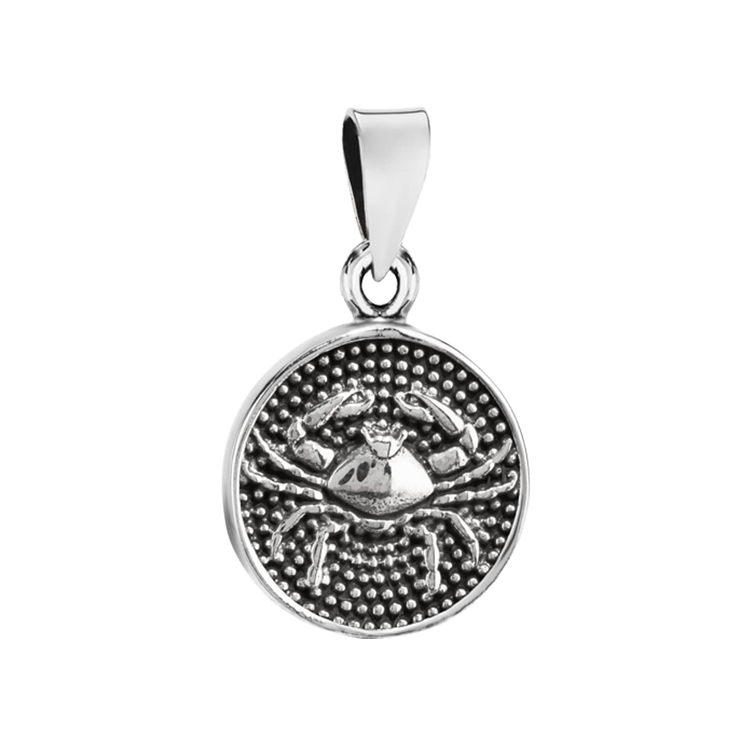 NKlaus 14.7mm Cancer Zodiac Pendant - 925 Sterling Silver Horoscope Necklace for Women | Perfect Gift for Birthday, Anniversary & Everyday Wear