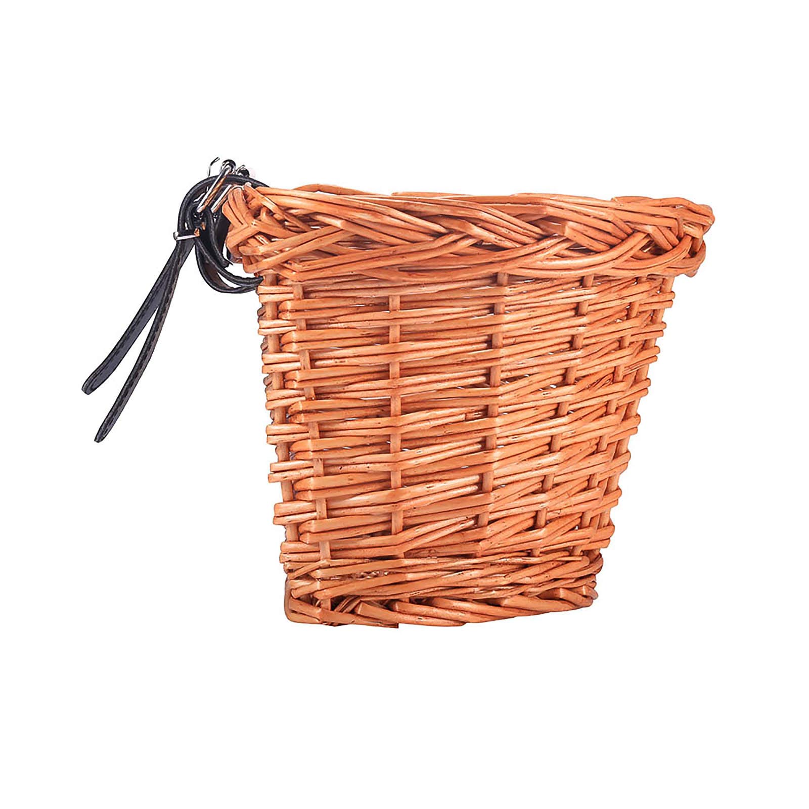 Eco-Friendly Wicker D-Shaped Bicycle Basket - Portable Front Bike Basket for Shopping, Groceries & Vegetables | Perfect for Mountain Bikes, Commuting & Farmers Market Trips