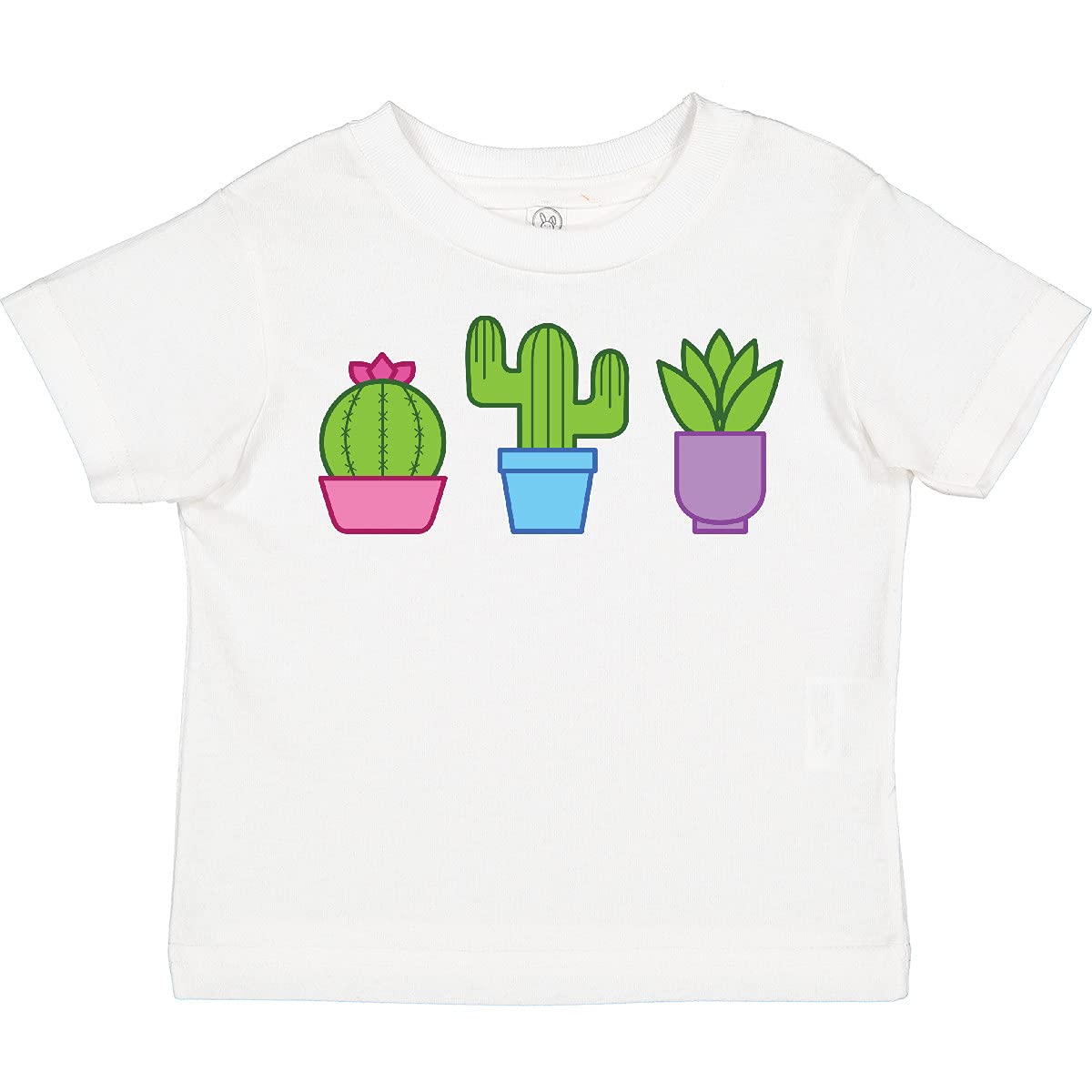 Inktastic Cute Cactus and Plants Toddler T-Shirt - Soft Cotton Baby Tee for Boys & Girls - Perfect for Playdates, Daycare, and Family Photos