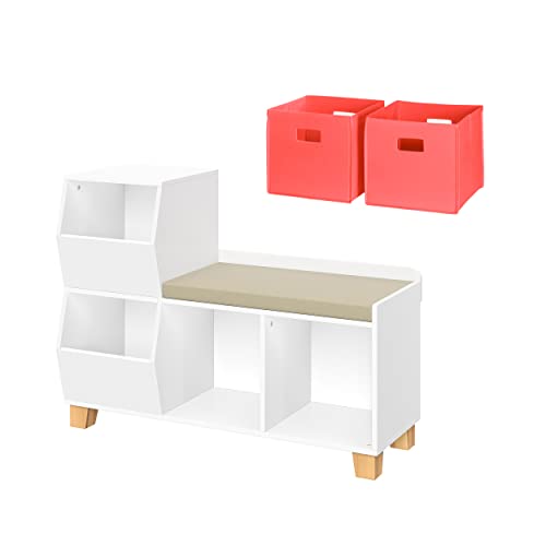 White With 2 Coral Bins