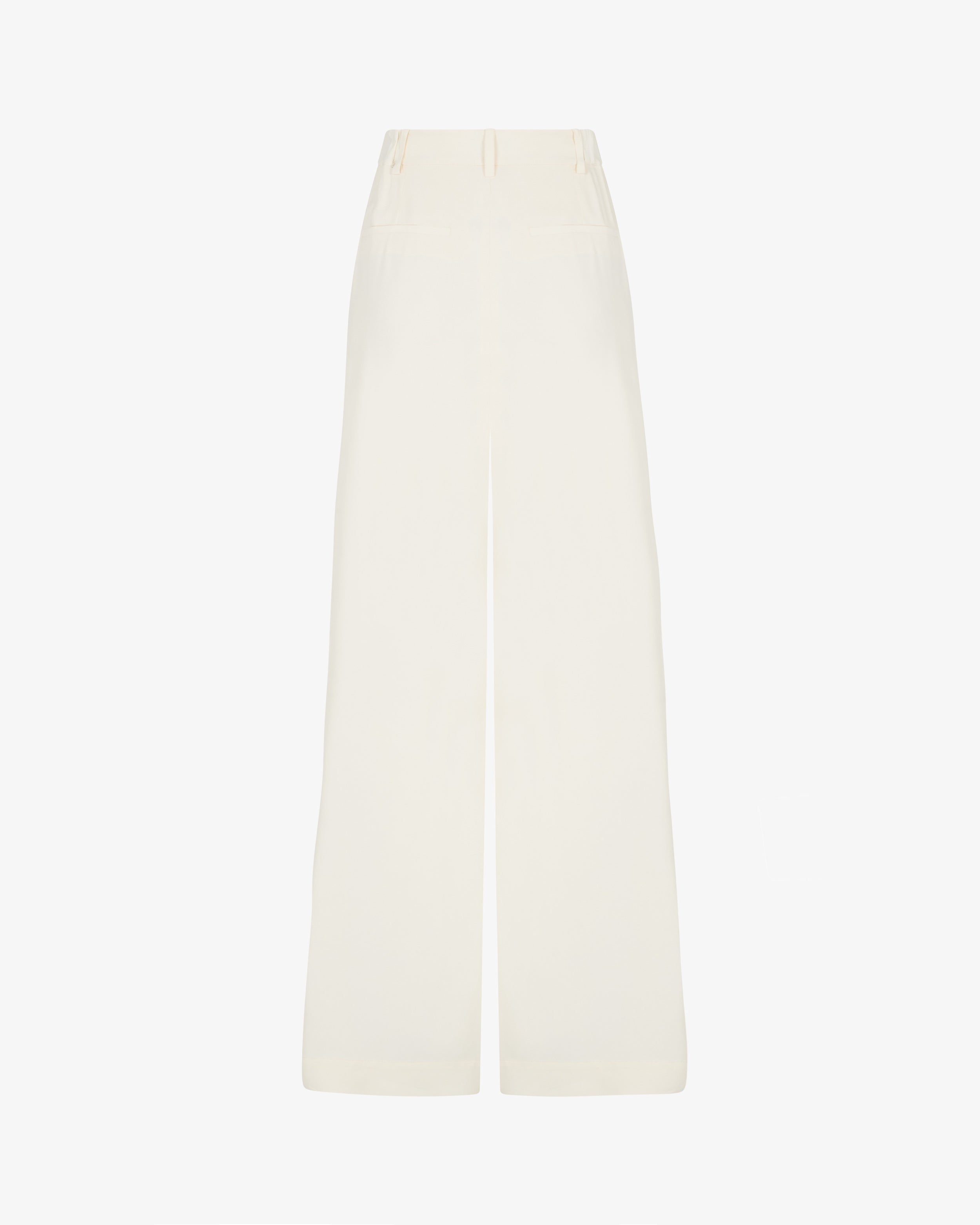 Serena Women's Dress Pants with Georgette Trim - Cream Color | Office Wear, Business Attire & Formal Occasions