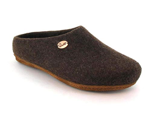 WoolFit Handmade Felt Slippers for Men & Women - Cozy Brown House Shoes Size 43 | Perfect for Indoor Comfort, Winter Warmth & Spa Relaxation at Home