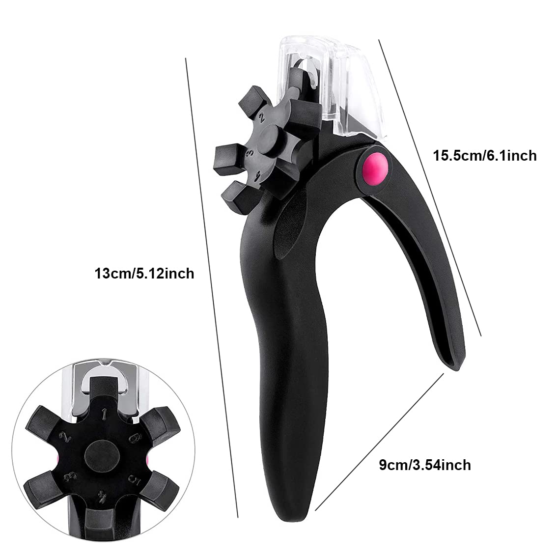 3PCS Stainless Steel Nail Clipper Set - Acrylic & Gel False Nail Trimmer with Adjustable Cutter for Manicure & Nail Art (White, Black, Red) - Perfect for Salon, Home Use & DIY Nail Care