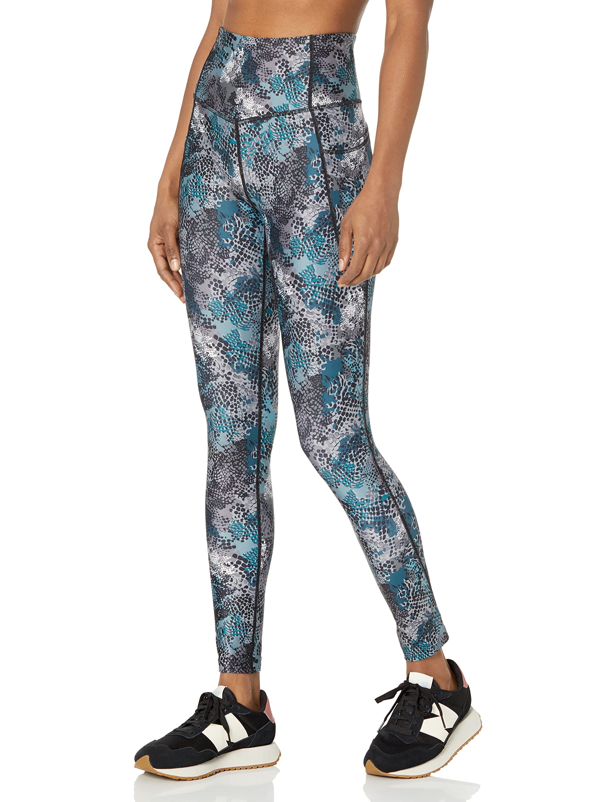 Spalding Women's High Waisted Workout Leggings with Side Pockets - Yoga, Running & Gym Activewear for Women
