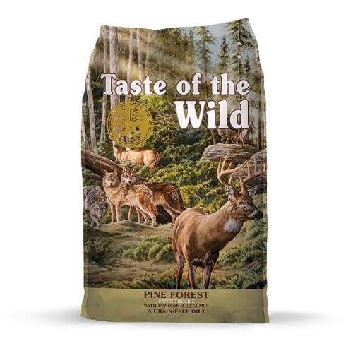 Taste of the Wild Pine Forest Venison Grain-Free Dry Dog Food - High Protein, Natural Ingredients for Adult Dogs (5lb & 14lb Bags) - Perfect for Outdoor Adventures & Active Lifestyles