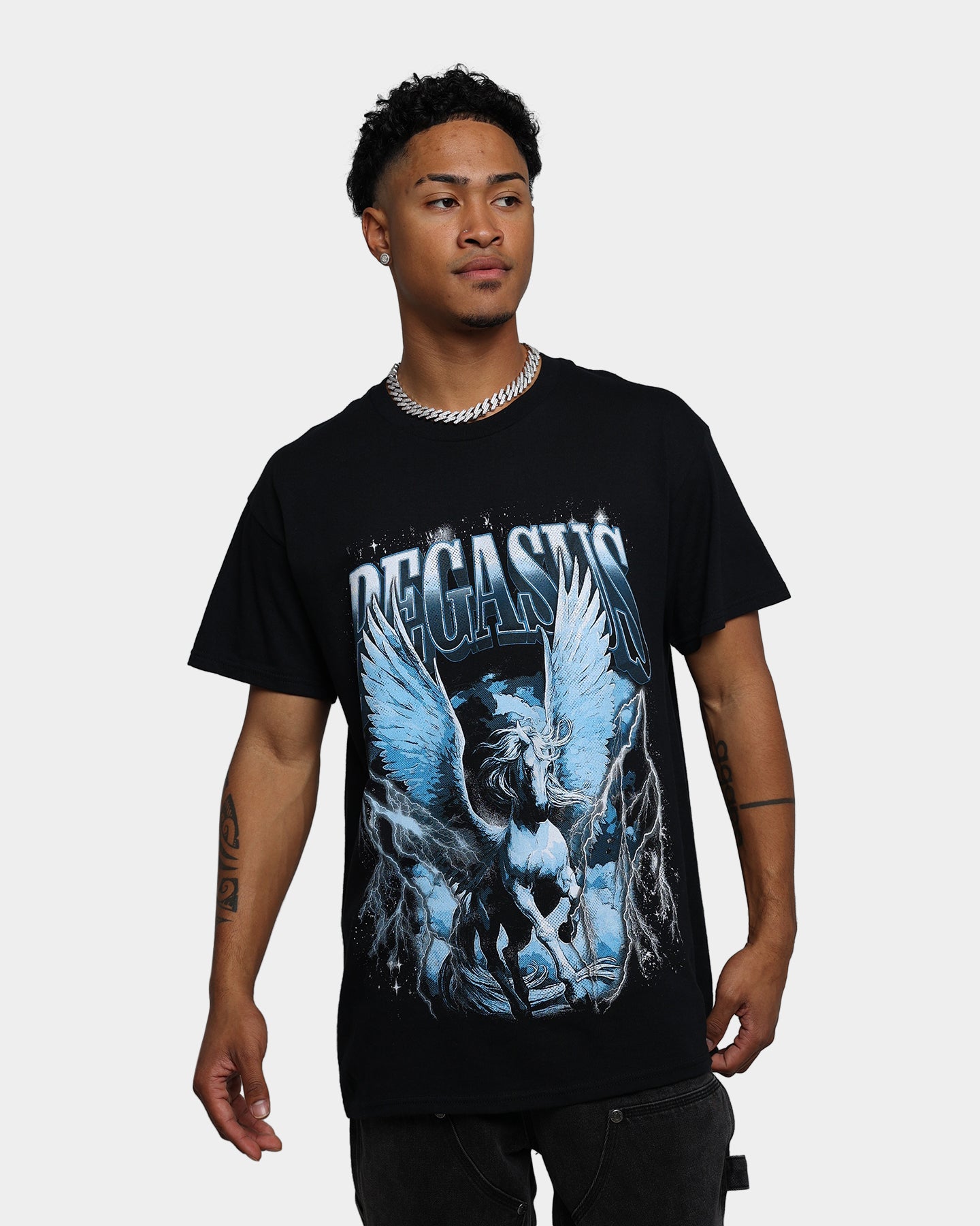 Vintage Pegasus Graphic T-Shirt for Men & Women - Soft Cotton Black Tee - Perfect for Casual Wear, Street Style & Retro Fashion