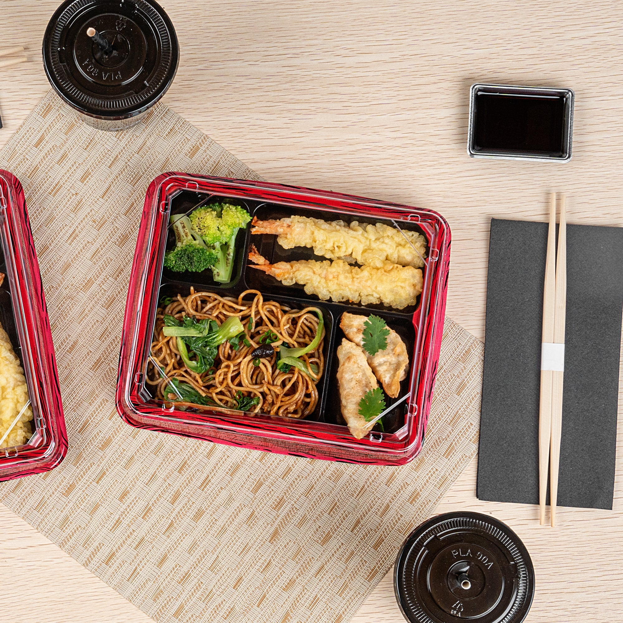 Bento Tek Rectangle Clear Plastic Lids - 100 Pack for 15 oz Bento Boxes | Airtight Food Storage | Perfect for Meal Prep, School Lunches & Office Snacks