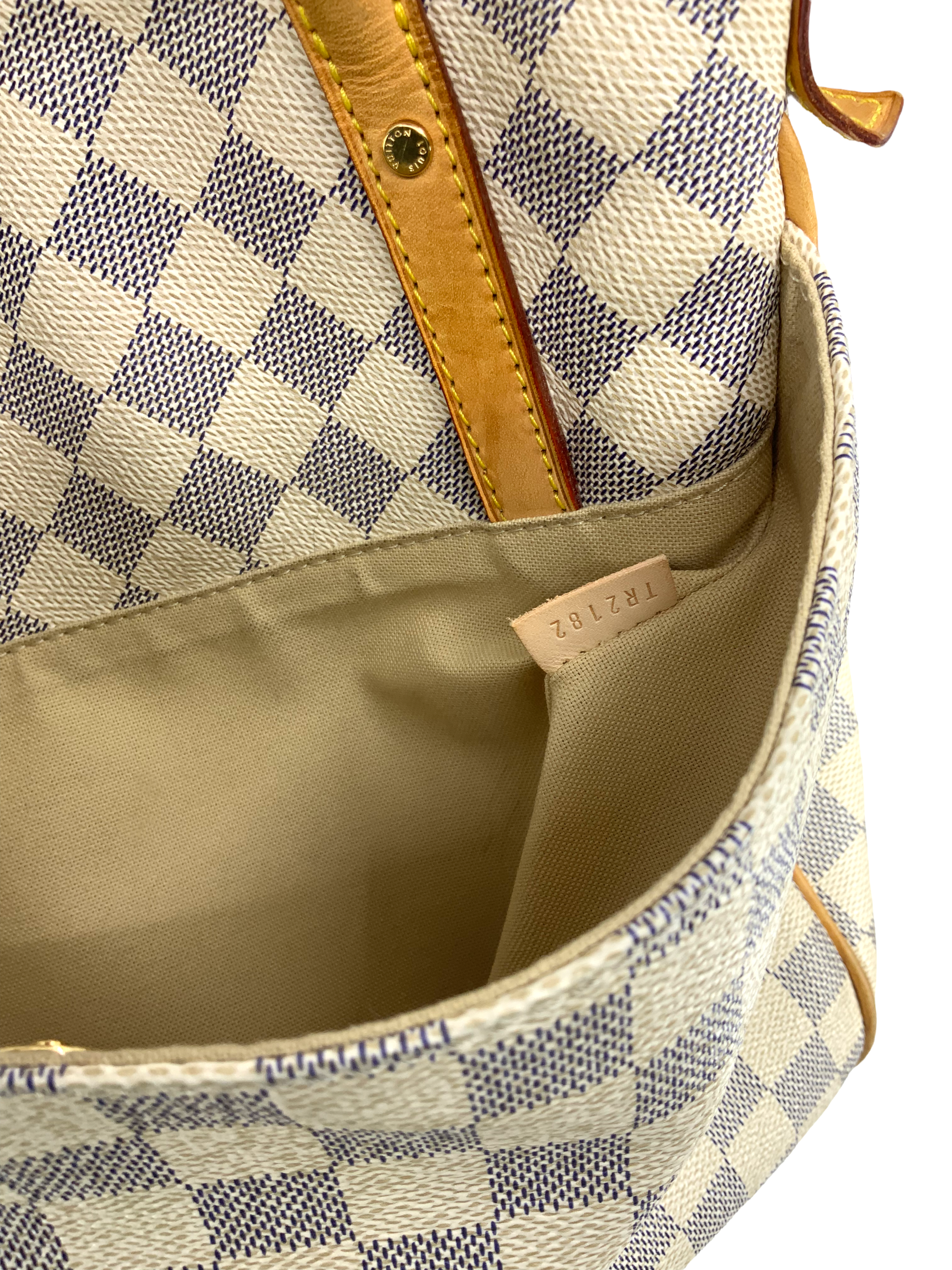 Authentic Louis Vuitton Damier Azur Figheri PM Crossbody Handbag for Women - Luxury Designer Shoulder Bag for Work, Travel & Everyday Use