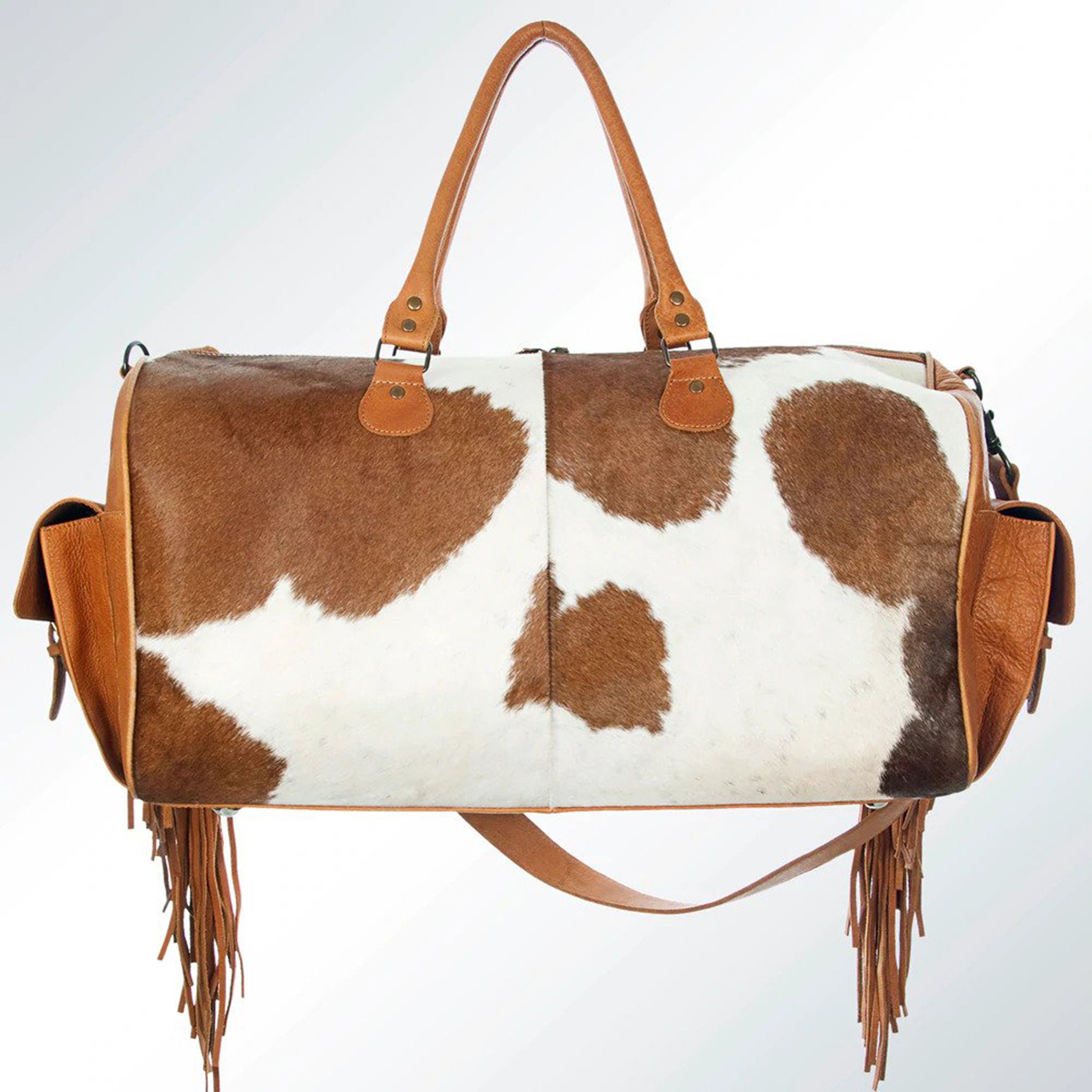 American Darling Genuine Cowhide Tooled Duffel Bag - Vintage Leather Travel Bag for Men & Women - Perfect for Gym, Weekend Getaways & Business Trips
