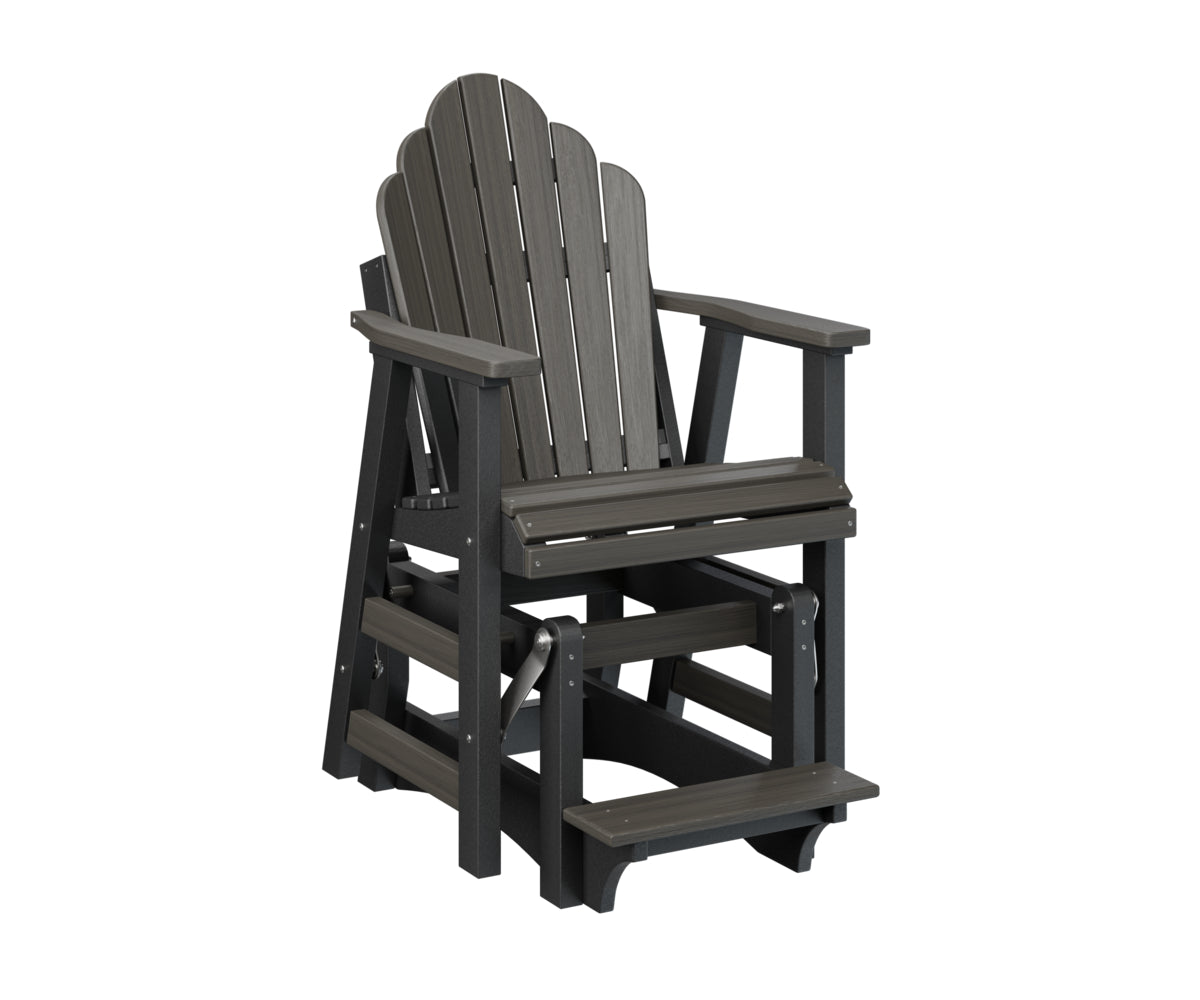 Berlin Gardens Cozi Back Single Counter Glider - Outdoor Patio Swivel Bar Stool for Kitchen Island, Deck & Poolside Relaxation