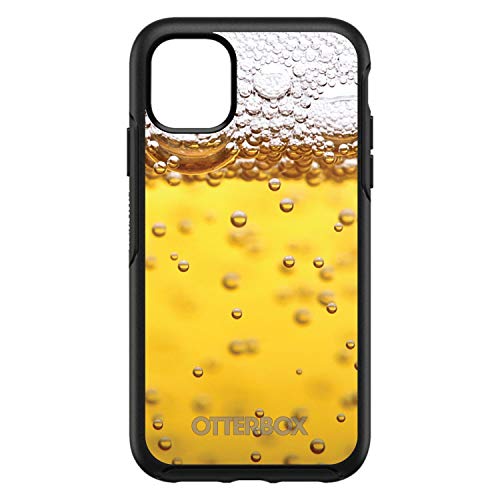 Beer Glass Foam Bubbles On Black Case