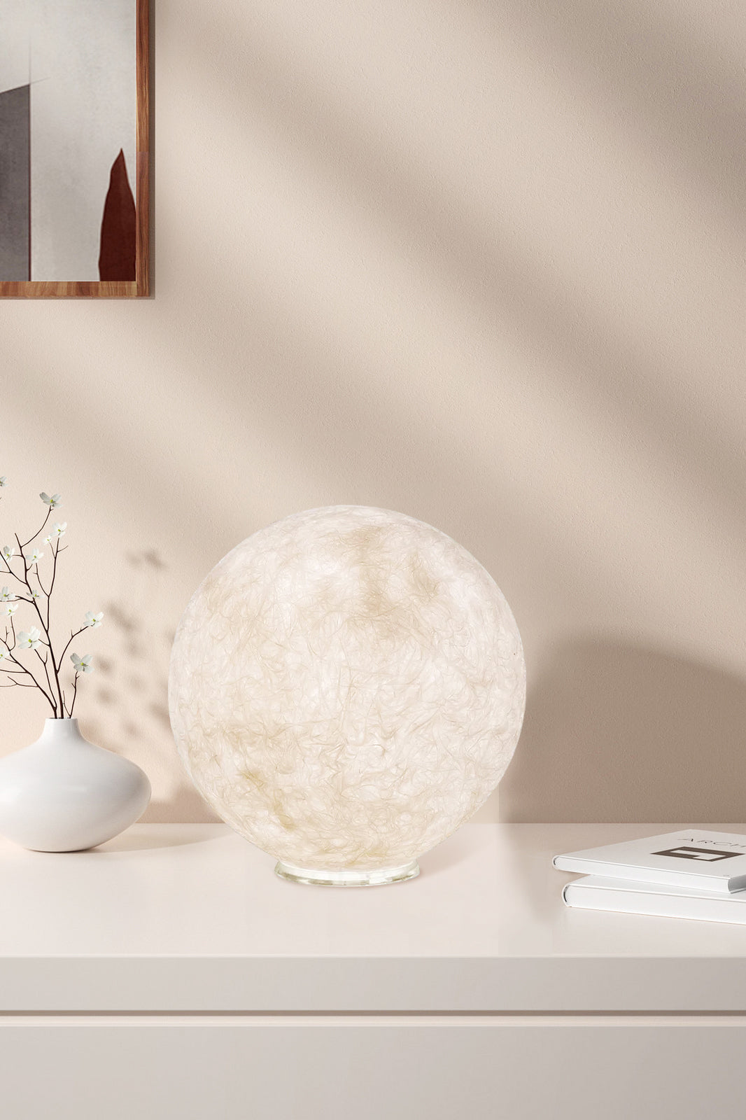 Moon Table Lamp - Modern LED Night Light for Bedroom, Nursery & Office - Soft Glow & Energy Efficient - Perfect for Reading, Relaxing & Decor