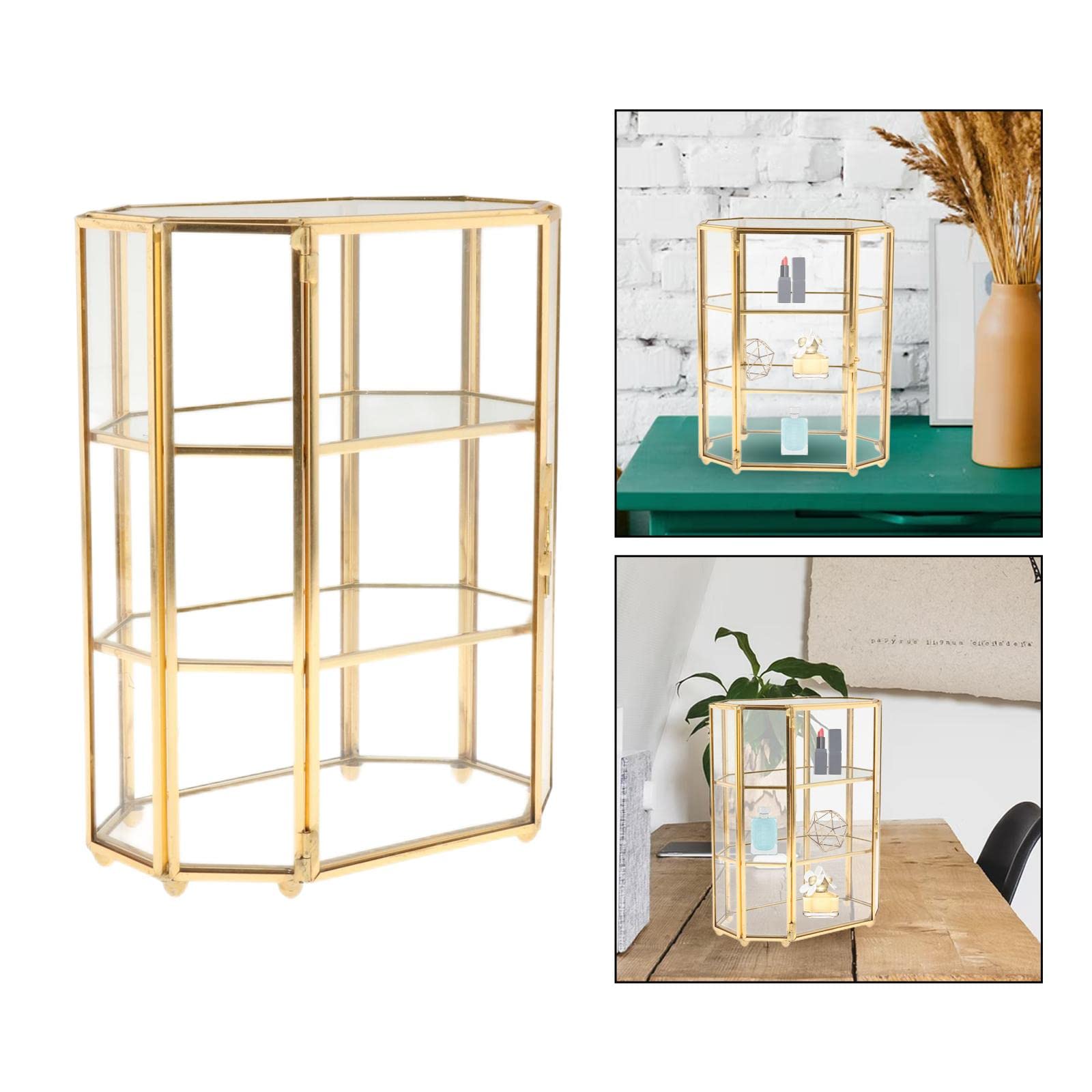 Elegant Glass Geometric Jewelry Box - Keepsake Trinket Case for Rings, Earrings & Necklaces - Perfect for Wedding Gifts, Home Decor & Jewelry Display