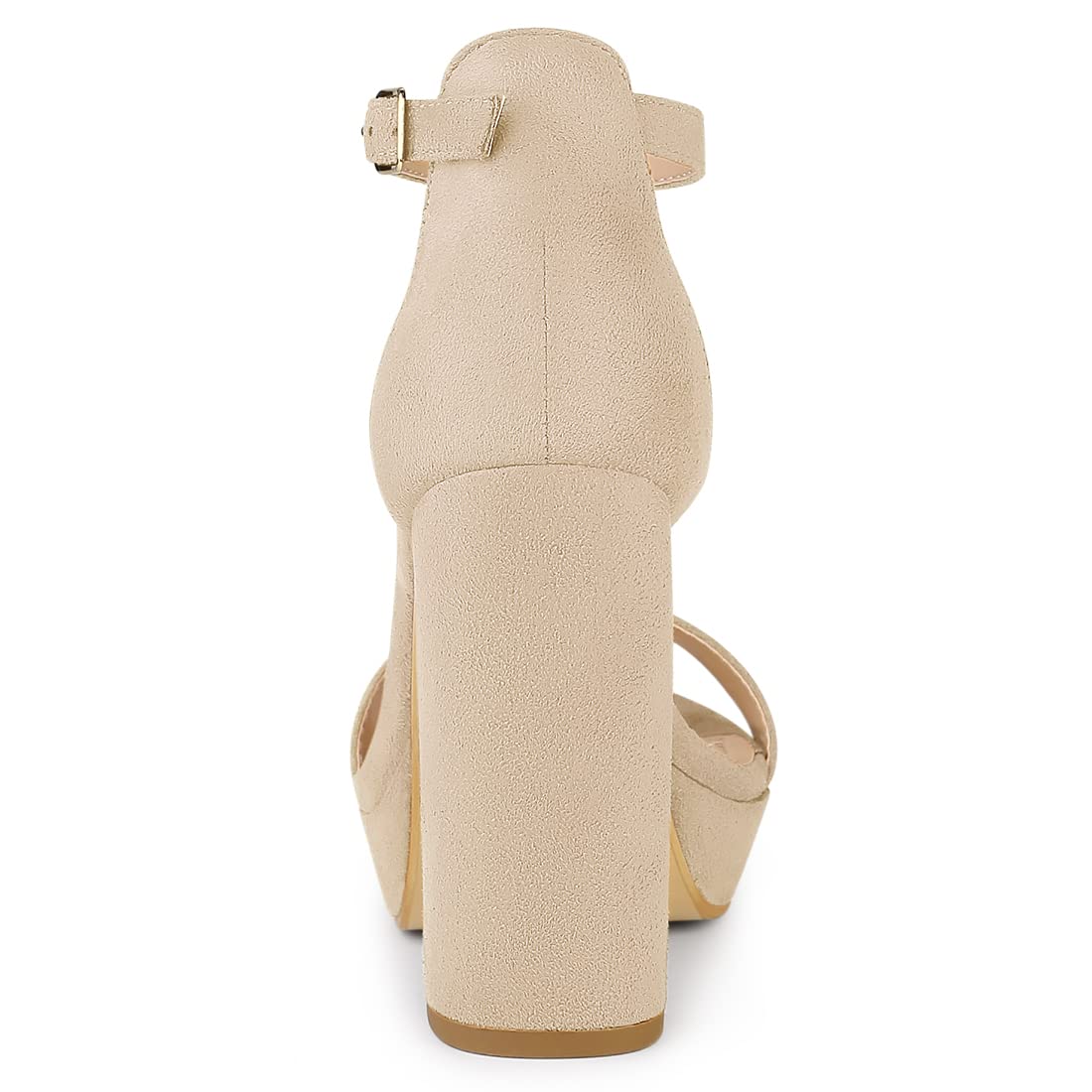 Allegra K Women's Chunky Heel Ankle Strap Platform Sandals - Comfortable Summer Dress Shoes for Weddings, Parties & Date Nights