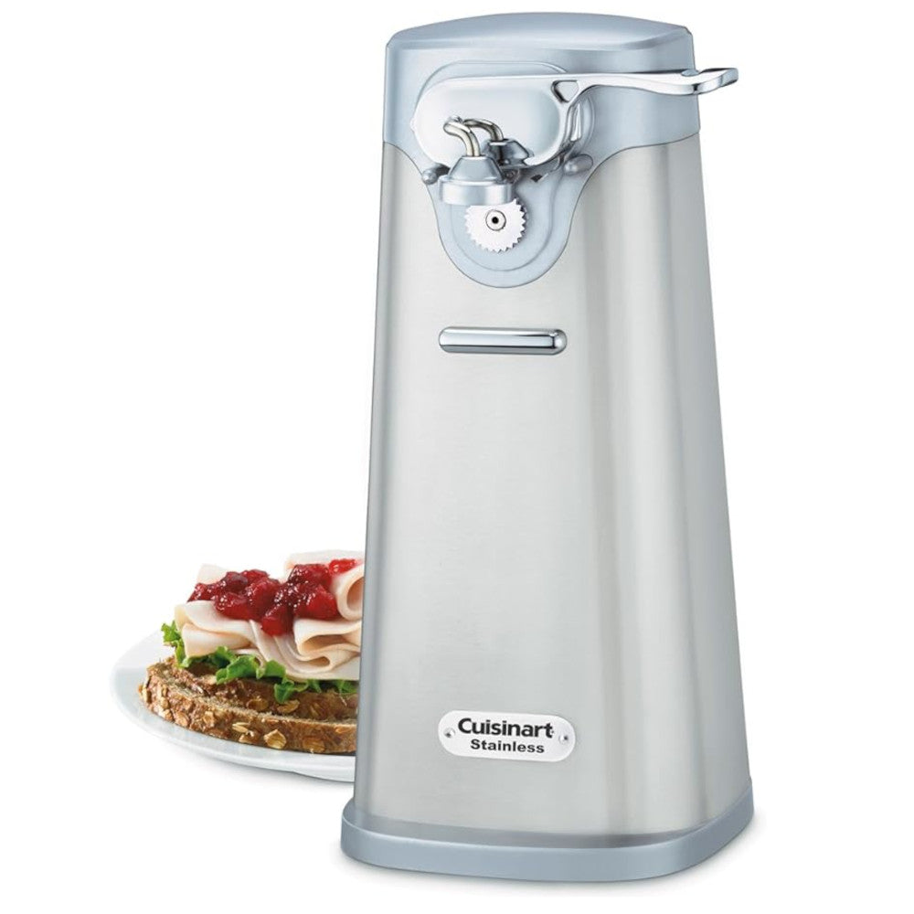 CUISINART SCO60C Deluxe Electric Can Opener - Stainless Steel Automatic Can Opener with Easy Grip Handle - Perfect for Kitchen, Camping & Emergency Use