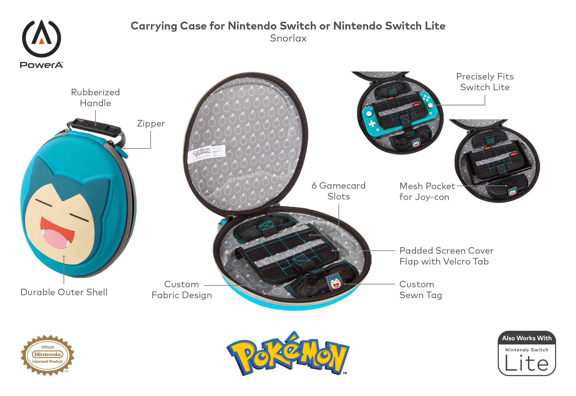 PowerA Protective Case for Nintendo Switch & Switch Lite - Durable Gaming Cover for Travel & Home Use