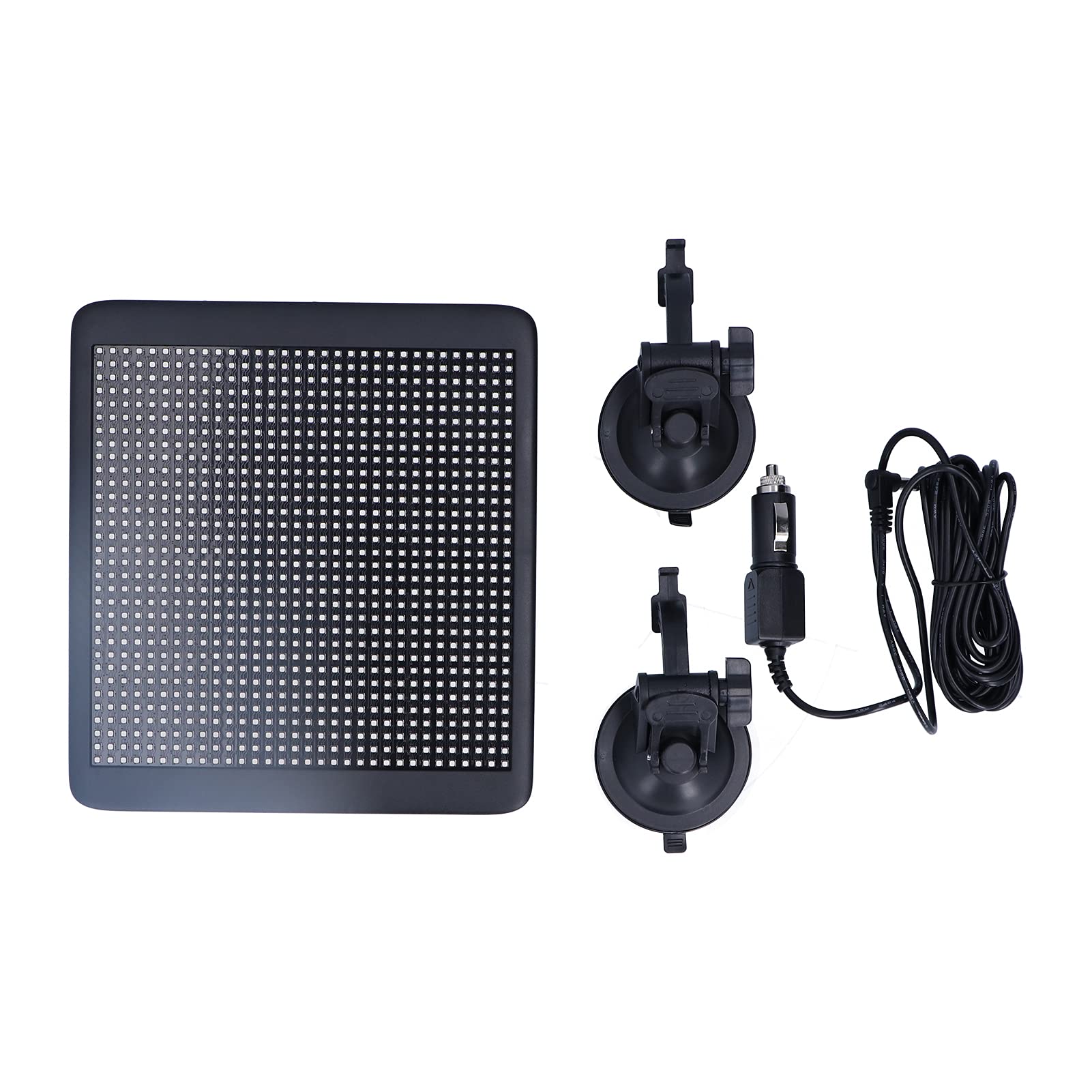 12V Bluetooth LED Screen for Cars - DIY Animated Display with Suction Cups, Intelligent Interactive GIF App Control - Perfect for Taxi Advertising, Ride Sharing, and Personal Vehicle Customization