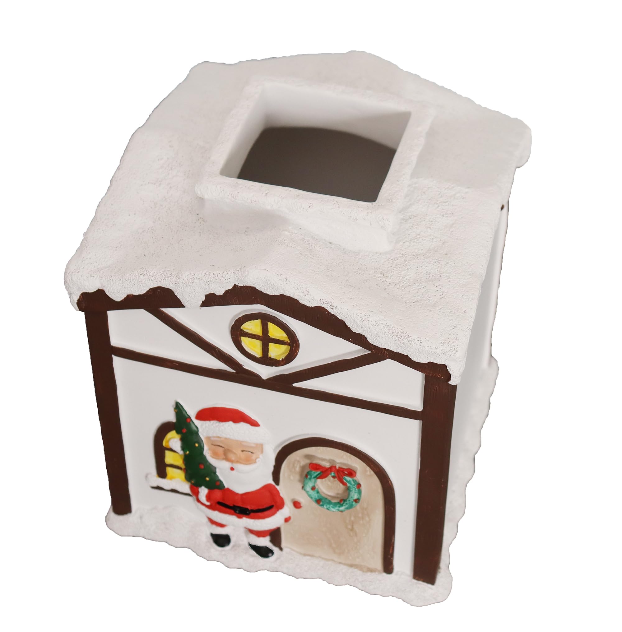 Christmas Tissue Box Cover - Unique Cube Design Kleenex Holder for Countertops, Bedroom & Living Room | Holiday Home Decor Gift Idea | Perfect for Christmas Decorations, Parties & Cozy Winter Nights