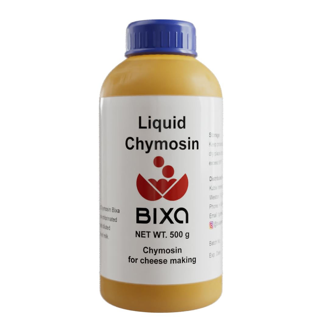 Liquid Chymosin Rennet for Cheese Making - 17 Fl oz Milk Coagulant Enzyme - Ideal for Aged Cheeses, Mozzarella & Artisan Dairy Products | Perfect for Home Cheesemaking & Professional Dairy Production