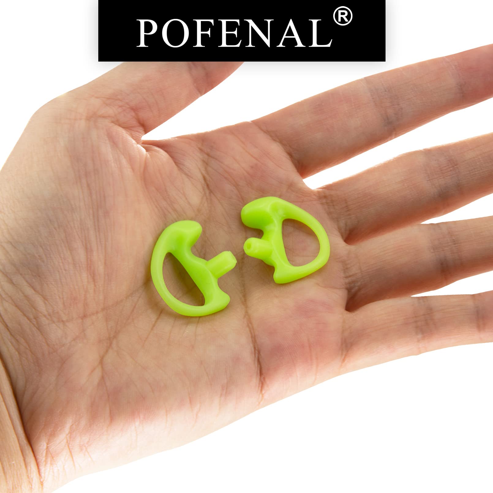 Universal Replacement Silicone Soft Earmold for Baofeng Motorola Kenwood Retevis Midland Two-Way Radios - 8 Pairs (Large 2, Medium 4, Small 2) - Noise Reduction Comfort Fit for Security, Construction & Outdoor Communication (Green)