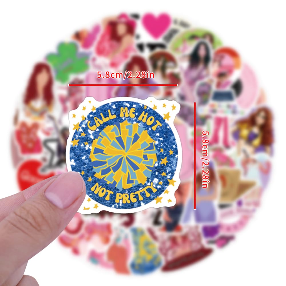 55Pcs Yuyul Chappell Roan Stickers for Adults & Teens - Waterproof Vinyl Pop Singer Decals, Midwest Princess & Dream Girl Stickers - Perfect for Water Bottles, Laptops, Skateboards & Guitars - Great for Music Lovers & Fan Gifts