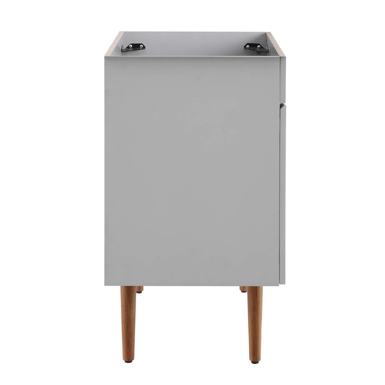 Modway Harvest 36 Inch Gray Walnut Bathroom Vanity - Modern Bathroom Storage Cabinet with Countertop (Sink Not Included) | Perfect for Small Bathrooms, Powder Rooms & Home Renovations