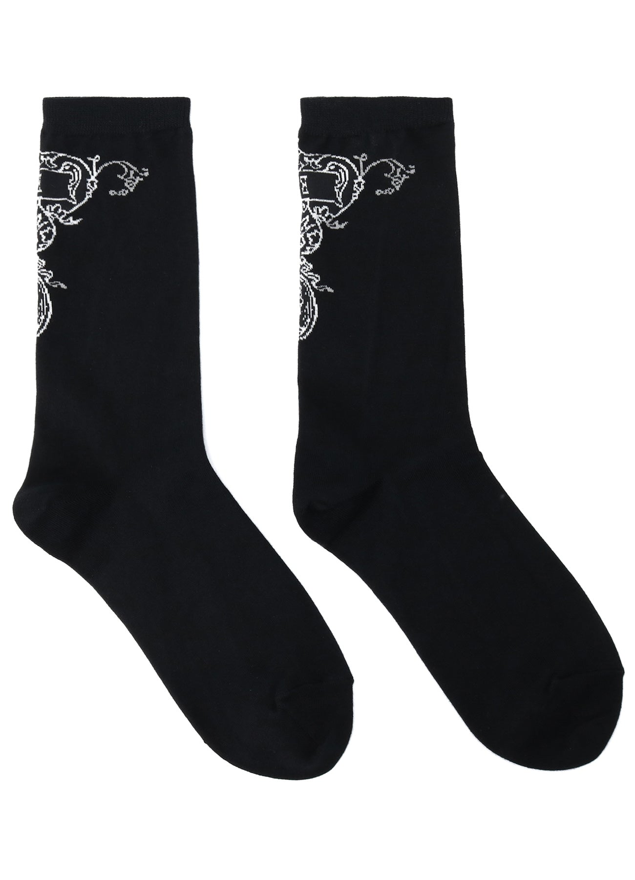 Baroque Pattern Cotton Plain Stitch Socks for Women & Men - Comfortable & Stylish Casual Wear for Everyday Use, Work, and Special Occasions