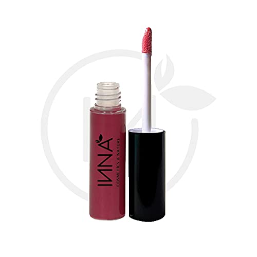 Inna Cosmetics & Nature - 100% Natural Organic Vegan Lip Gloss with Coconut Oil & Shea Butter, Cruelty Free, Gluten Free, Non-GMO, Made in USA, 0.18 oz (Ti Amo) - Perfect for Daily Moisturizing & Natural Makeup Looks