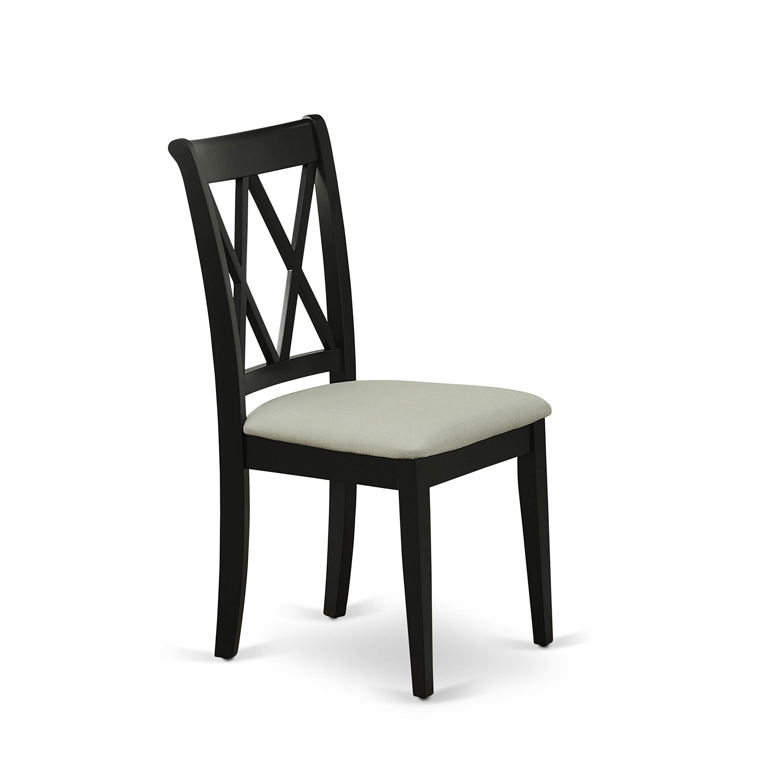 Modern 3-Piece Round Dining Table Set with Pedestal Base & 2 Fabric Chairs - 42x42 Inch Black Kitchen Table for Small Spaces | Perfect for Breakfast Nook, Apartment Dining, and Cozy Family Meals