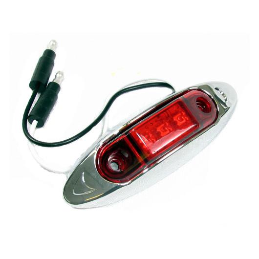 Fortpro 4-Pack 1 1/4 Inch Clearance Marker Trailer LED Lights with 3 LEDs - Durable Waterproof Side Marker Lights for Trucks, Trailers, RVs & Boats