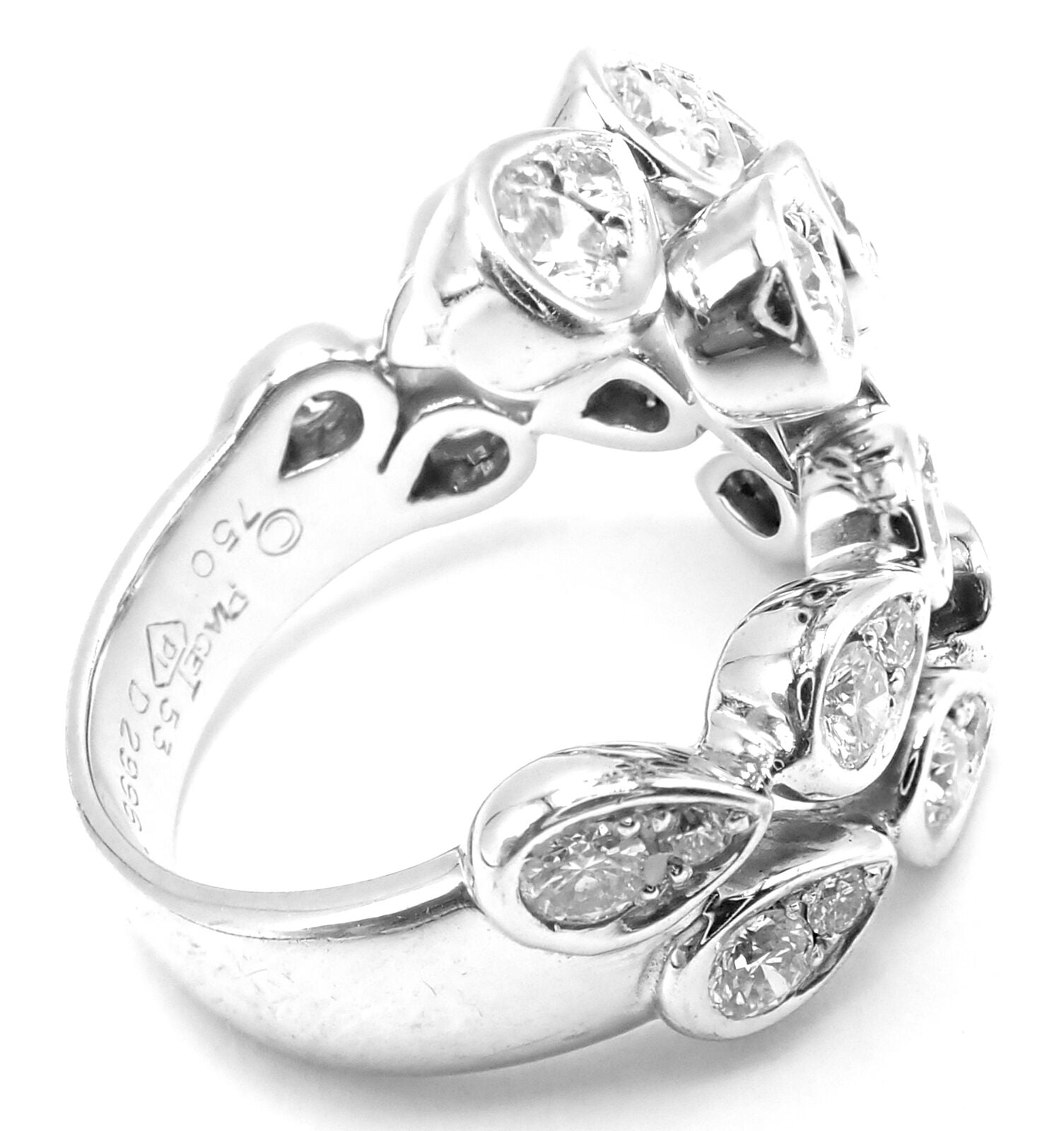 Authentic Piaget Magic Reflection 18k White Gold Diamond Flexible Ring for Women - Luxury Wedding Band, Anniversary Gift & Special Occasion Jewelry