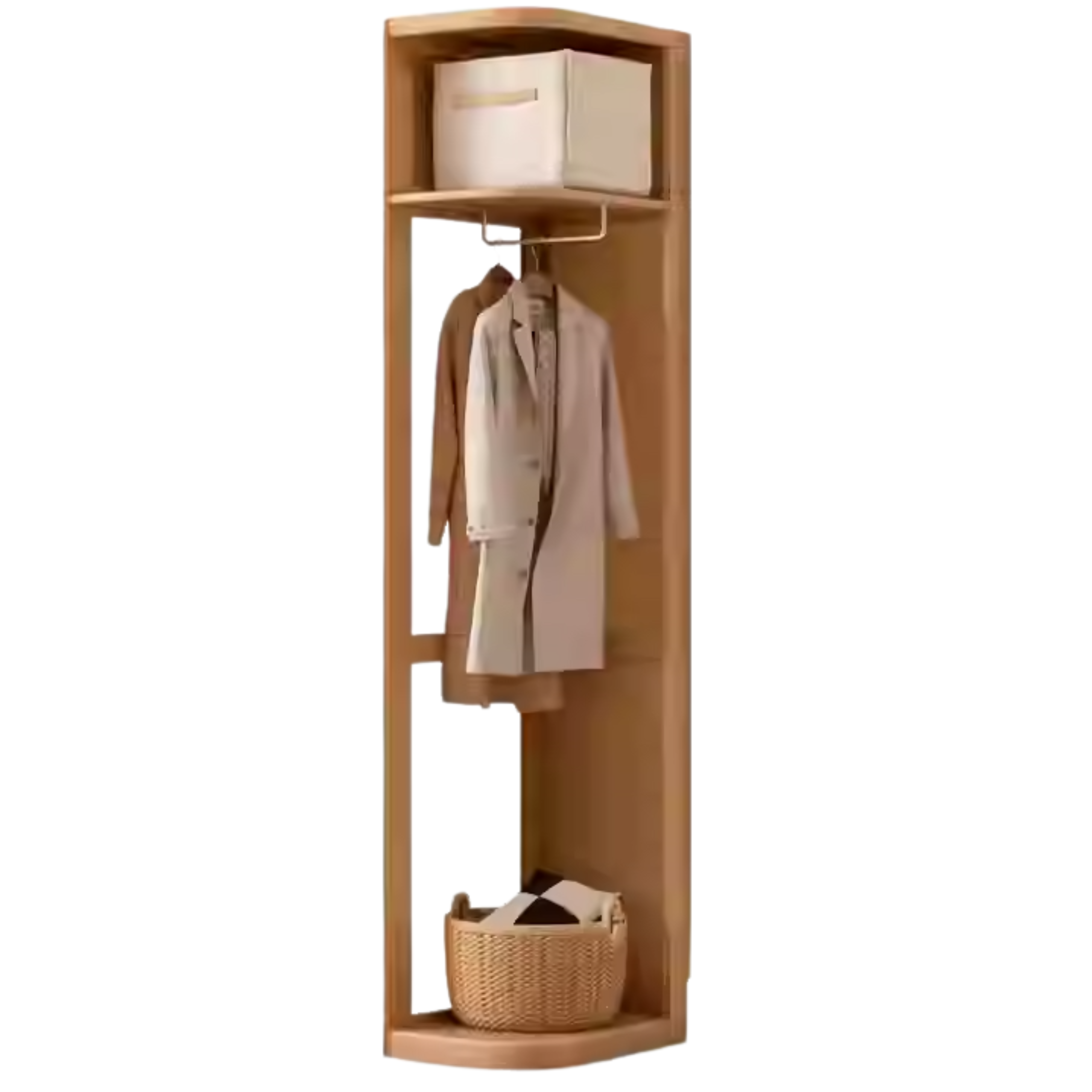 Solid Oak Wood Sliding Door Wardrobe Closet - Modern & Durable Storage for Bedroom, Living Room, or Walk-In Closet Organization