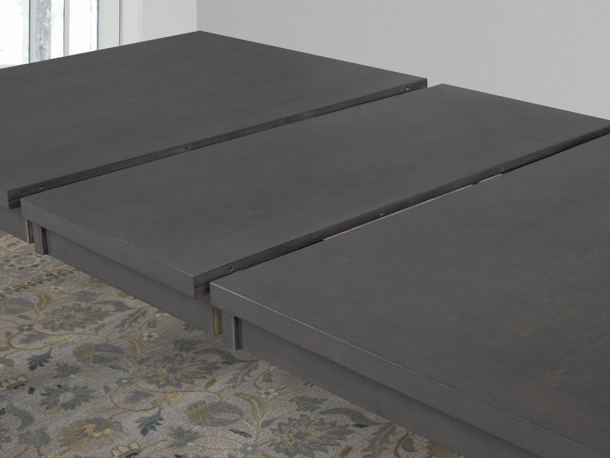 Modern Grey Dining Table Set - 6 Seater Kitchen Table with Sturdy Metal Legs for Dining Room, Kitchen, Breakfast Nook & Small Space Homes