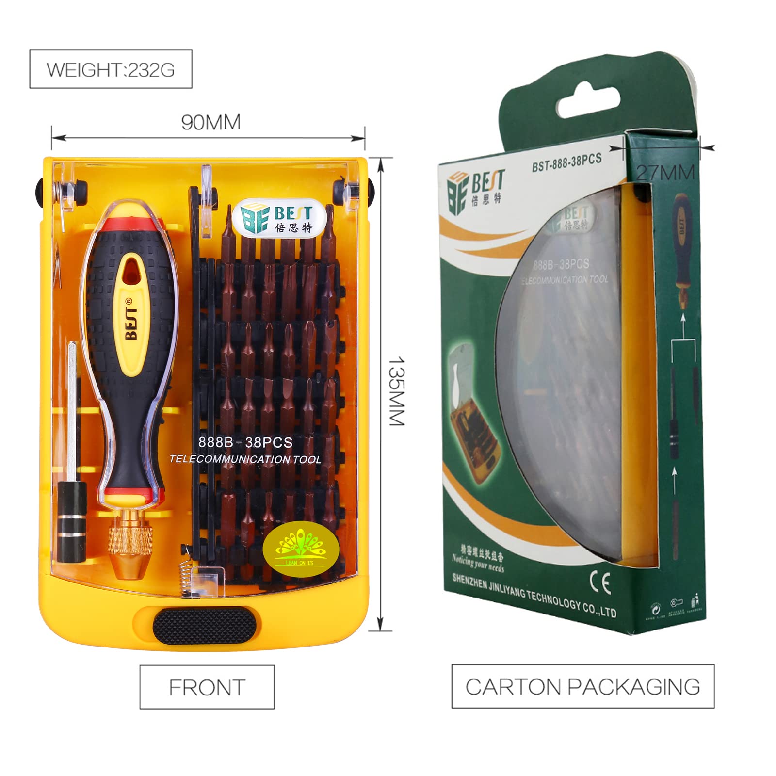 BST-888B Magnetic Precision Screwdriver Set - 45 in 1 Professional Computer & Laptop Repair Tool Kit with Case | Perfect for Electronics Repair, Smartphone Maintenance, and DIY Projects