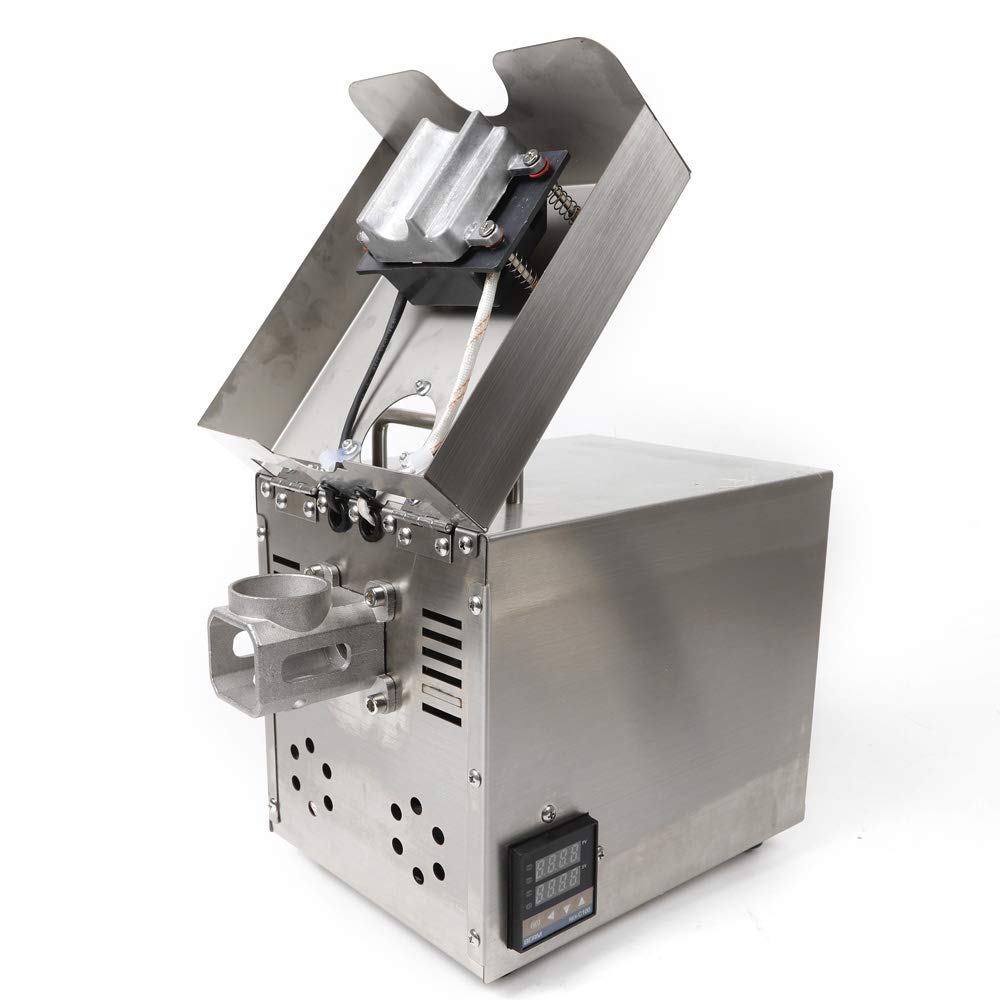 600W Commercial Automatic Oil Press Machine - 110V Stainless Steel Industrial Oil Extractor for Nuts, Seeds (Cold/Hot Press) - Perfect for Home, Restaurant & Commercial Use