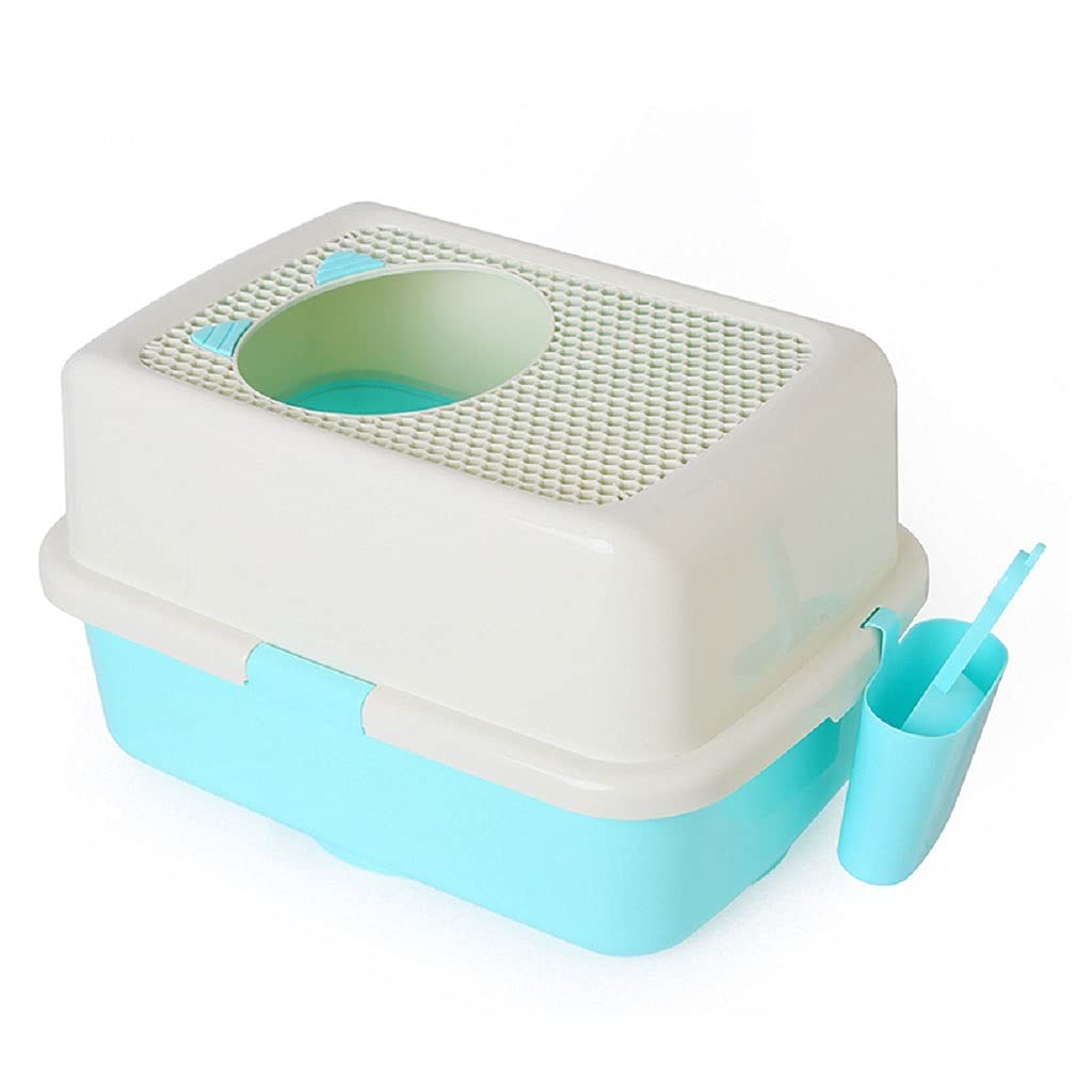 Enclosed Cat Litter Box - Large Top Entry Design with Odor Control, Splash-Proof Cat Toilet for Indoor Cats - Perfect for Small Spaces & Multi-Cat Homes (Color: Beige)