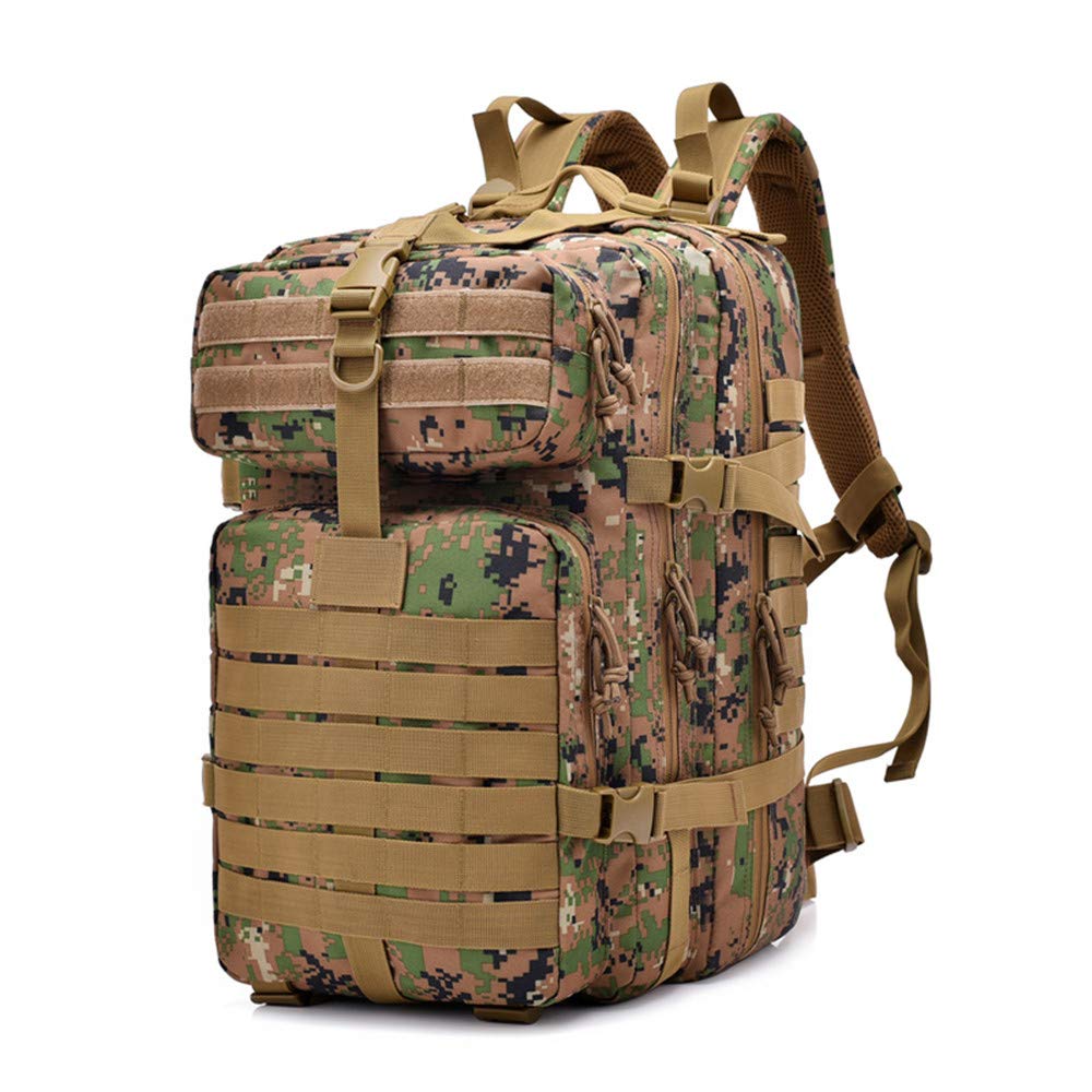TechCode 40L Waterproof Tactical Backpack - Molle Assault Rucksack for Hiking, Camping & Outdoor Adventures | Durable Army Hunting Backpack for Men & Women | Perfect for Trekking, Bug Out & Combat Use